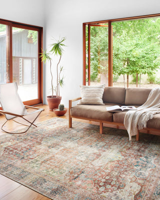 Loloi Loren LQ-14 Brick/Multi Area Rug Lifestyle Image Feature