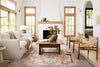 Loloi Loren LQ-15 Terracotta/Sky Area Rug Lifestyle Image Feature