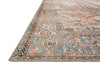 Loloi Loren LQ-15 Terracotta/Sky Area Rug Corner Image