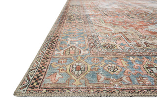 Loloi Loren LQ-15 Terracotta/Sky Area Rug Corner Image