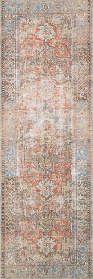 Loloi Loren LQ-15 Terracotta/Sky Area Rug Runner Image