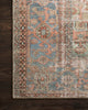 Loloi Loren LQ-15 Terracotta/Sky Area Rug Corner Image