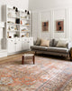 Loloi Loren LQ-15 Terracotta/Sky Area Rug Lifestyle Image Feature