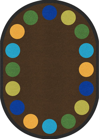 Joy Carpets Kid Essentials Lots of Dots Earthtone Area Rug