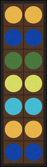 Joy Carpets Kid Essentials Lots of Dots Earthtone Area Rug