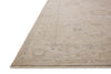 Chris Loves Julia X Loloi Louisa LOI-02 Oatmeal/Slate Area Rug Corner Image
