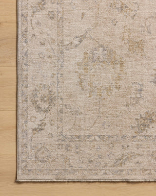 Chris Loves Julia X Loloi Louisa LOI-02 Oatmeal/Slate Area Rug Corner Image