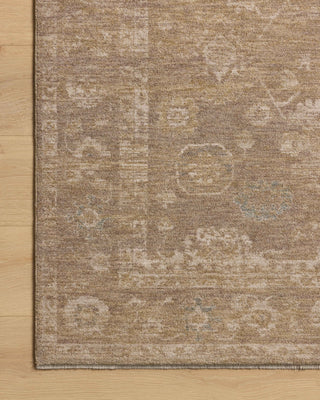 Chris Loves Julia X Loloi Louisa LOI-04 Taupe/Gold Area Rug Corner Image