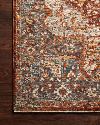 Loloi Lourdes LOU-02 Rust / Multi Area Rug Corner Image