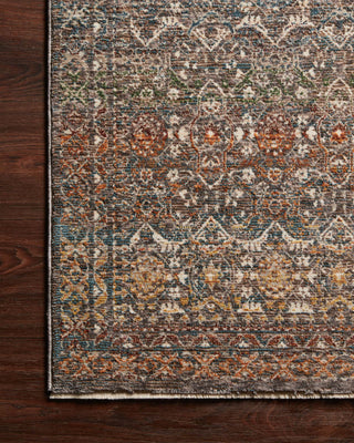 Loloi Lourdes LOU-03 Stone / Multi Area Rug Corner Image