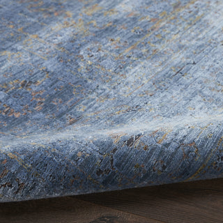 Nourison Luxurious LRS01 Blue Area Rug Corner Image