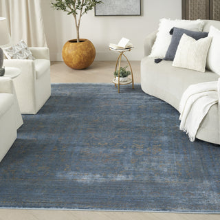 Nourison Luxurious LRS01 Blue Area Rug Corner Image