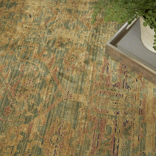 Nourison Luxurious LRS01 Olive Area Rug Corner Image
