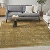 Nourison Luxurious LRS01 Olive Area Rug Corner Image