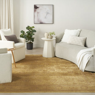 Nourison Luxurious LRS02 Gold Area Rug Room Image Feature
