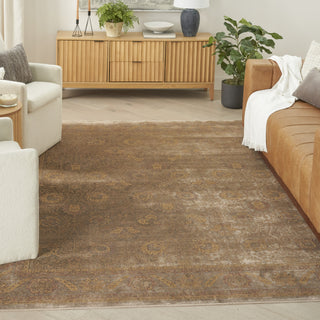 Nourison Luxurious LRS02 Taupe Area Rug Corner Image