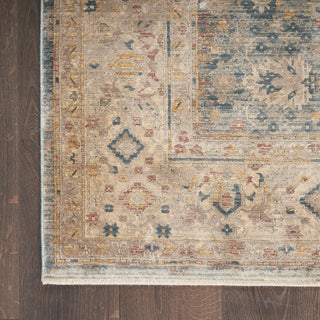 Nourison Luxurious LRS03 Ivory Blue Area Rug Detail Image