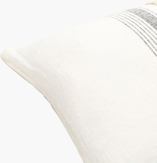 Surya Linen Stripe Embellished LSP-001 Cream Corner Shot