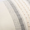 Surya Linen Stripe Embellished LSP-001 Cream Detail