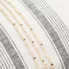 Surya Linen Stripe Embellished LSP-001 Cream Detail