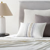 Surya Linen Stripe Embellished LSP-001 Cream Style Shot
