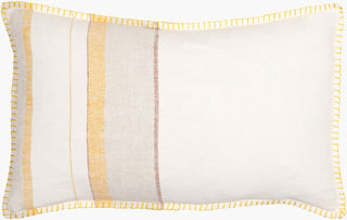 Surya Linen Stripe Embellished LSP-002 Cream main image