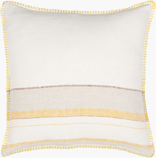 Surya Linen Stripe Embellished LSP-002 Cream Main