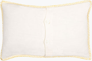 Surya Linen Stripe Embellished LSP-002 Cream 