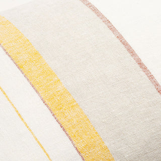 Surya Linen Stripe Embellished LSP-002 Cream Detail