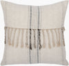 Surya Linen Stripe Embellished LSP-003 Light Beige Main