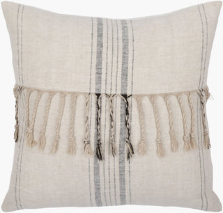 Surya Linen Stripe Embellished LSP-003 Light Beige Main