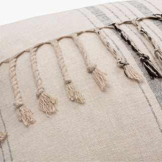 Surya Linen Stripe Embellished LSP-003 Light Beige Detail