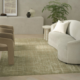 Ck090 Latitude LTD01 Green Area Rug by Calvin Klein Corner Image