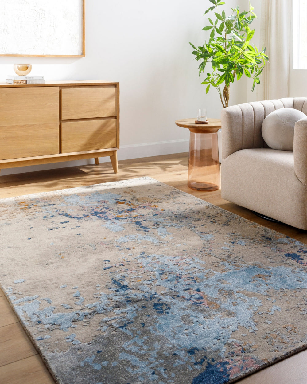 Surya Lukla LUA-2301 Khaki Area Rug Room Scene Feature