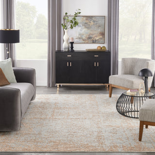 Nourison Luna LUN01 Blue Mocha Area Rug by Reserve Collection 
