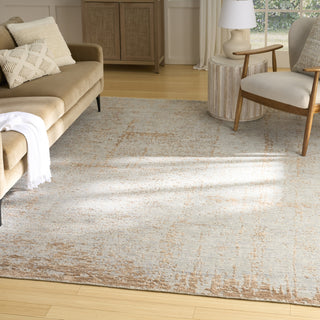 Nourison Luna LUN01 Blue Mocha Area Rug by Reserve Collection 