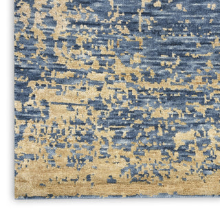 Nourison Luna LUN01 Dark Blue Mocha Area Rug by Reserve Collection 