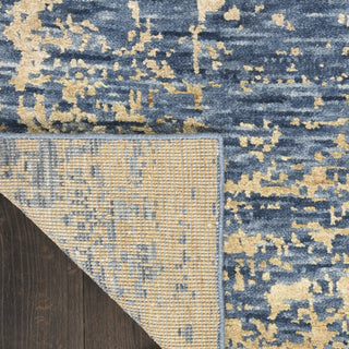 Nourison Luna LUN01 Dark Blue Mocha Area Rug by Reserve Collection 