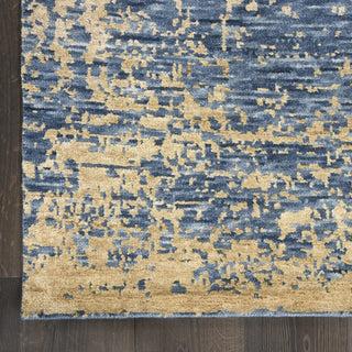 Nourison Luna LUN01 Dark Blue Mocha Area Rug by Reserve Collection 
