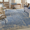 Nourison Luna LUN01 Dark Blue Mocha Area Rug by Reserve Collection