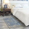 Nourison Luna LUN01 Dark Blue Mocha Area Rug by Reserve Collection