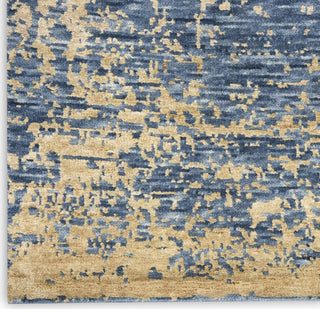 Nourison Luna LUN01 Dark Blue Mocha Area Rug by Reserve Collection