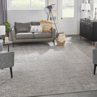 Nourison Luna LUN01 Grey Silver Area Rug by Reserve Collection 