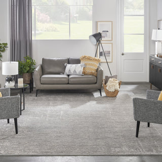 Nourison Luna LUN01 Grey Silver Area Rug by Reserve Collection 
