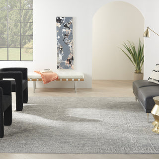 Nourison Luna LUN01 Grey Silver Area Rug by Reserve Collection 
