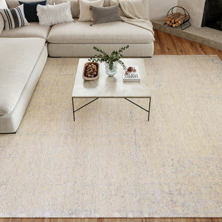 Nourison Luna LUN01 Ivory Silver Blue Area Rug by Reserve Collection 
