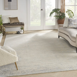 Nourison Luna LUN01 Ivory Silver Blue Area Rug by Reserve Collection 