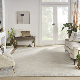 Nourison Luna LUN01 Ivory Silver Blue Area Rug by Reserve Collection 