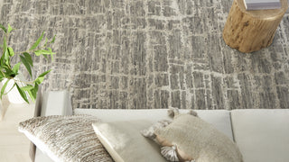 Nourison Luna LUN01 Ivory Silver Blue Area Rug by Reserve Collection 
