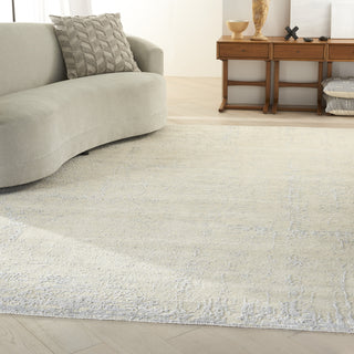 Nourison Luna LUN01 Ivory Silver Blue Area Rug by Reserve Collection 